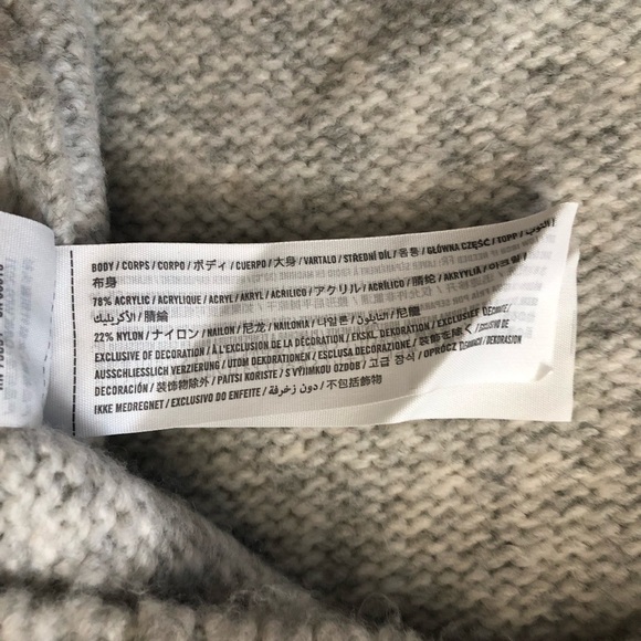 Abercrombie & Fitch Fair Isle Turtleneck Sweater in Grey Size M - Picture 7 of 10